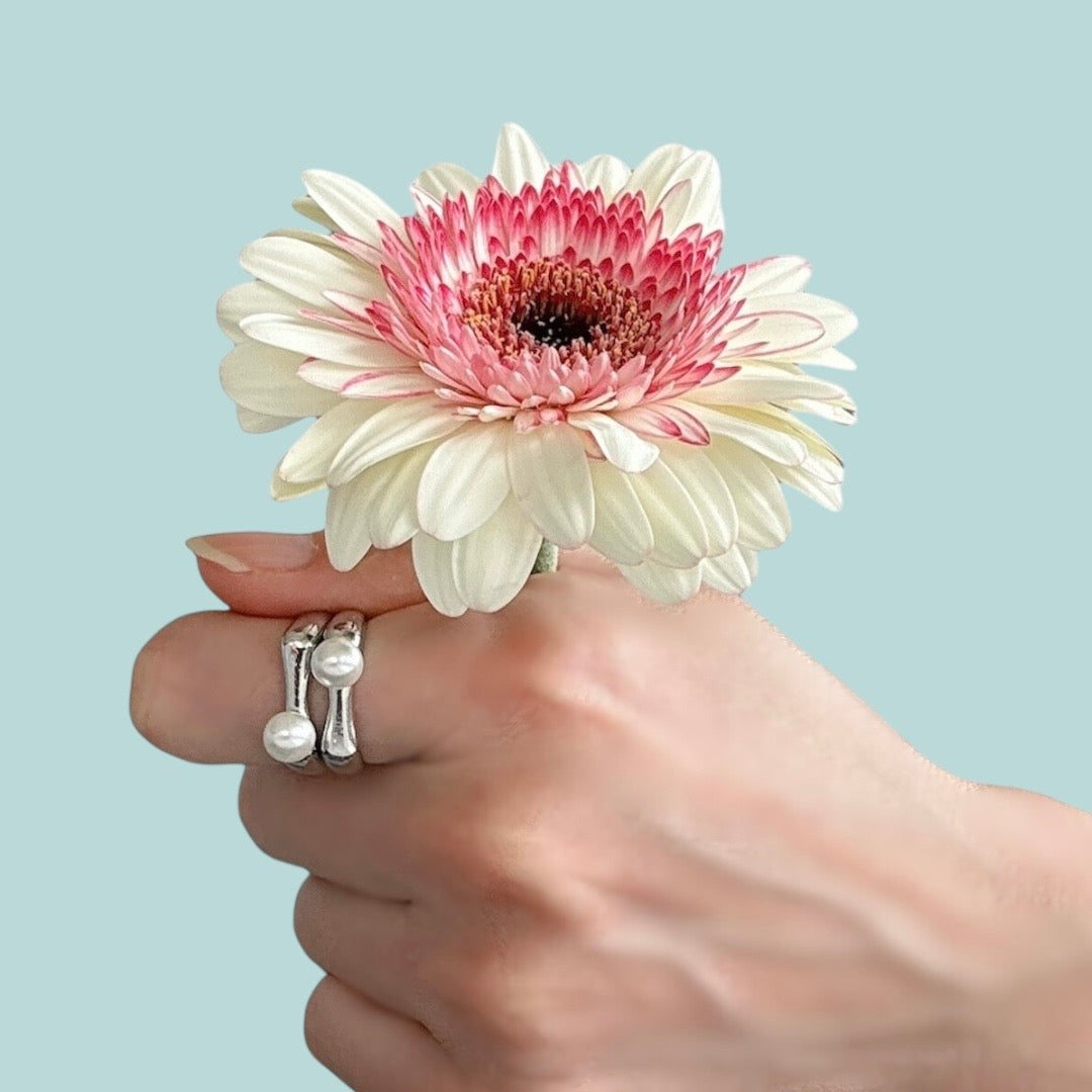 Square Perl Ring スクエアパールリング