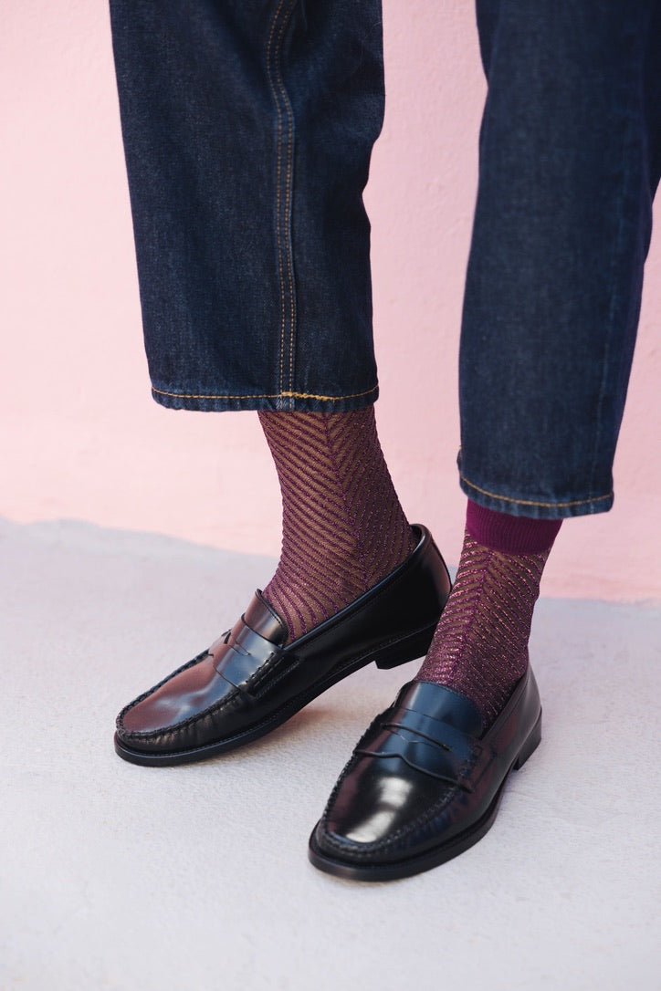 SAPIN PRUNE　Atelier St Eustach アトリエサンウスタッシュ ソックス
