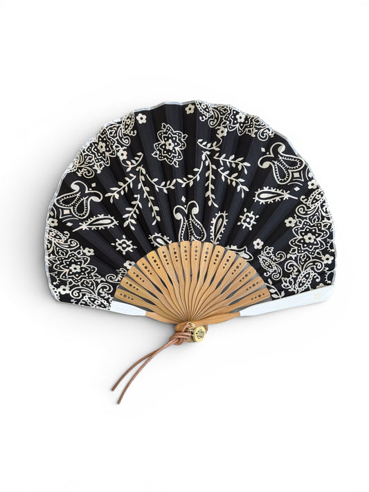 manipuri 扇子 カレイドバンダナ black