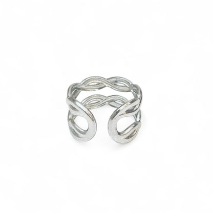 Double Flow Ring  ｜ダブルフローリング / イヤーカフ　2way 　金属アレルギー対応