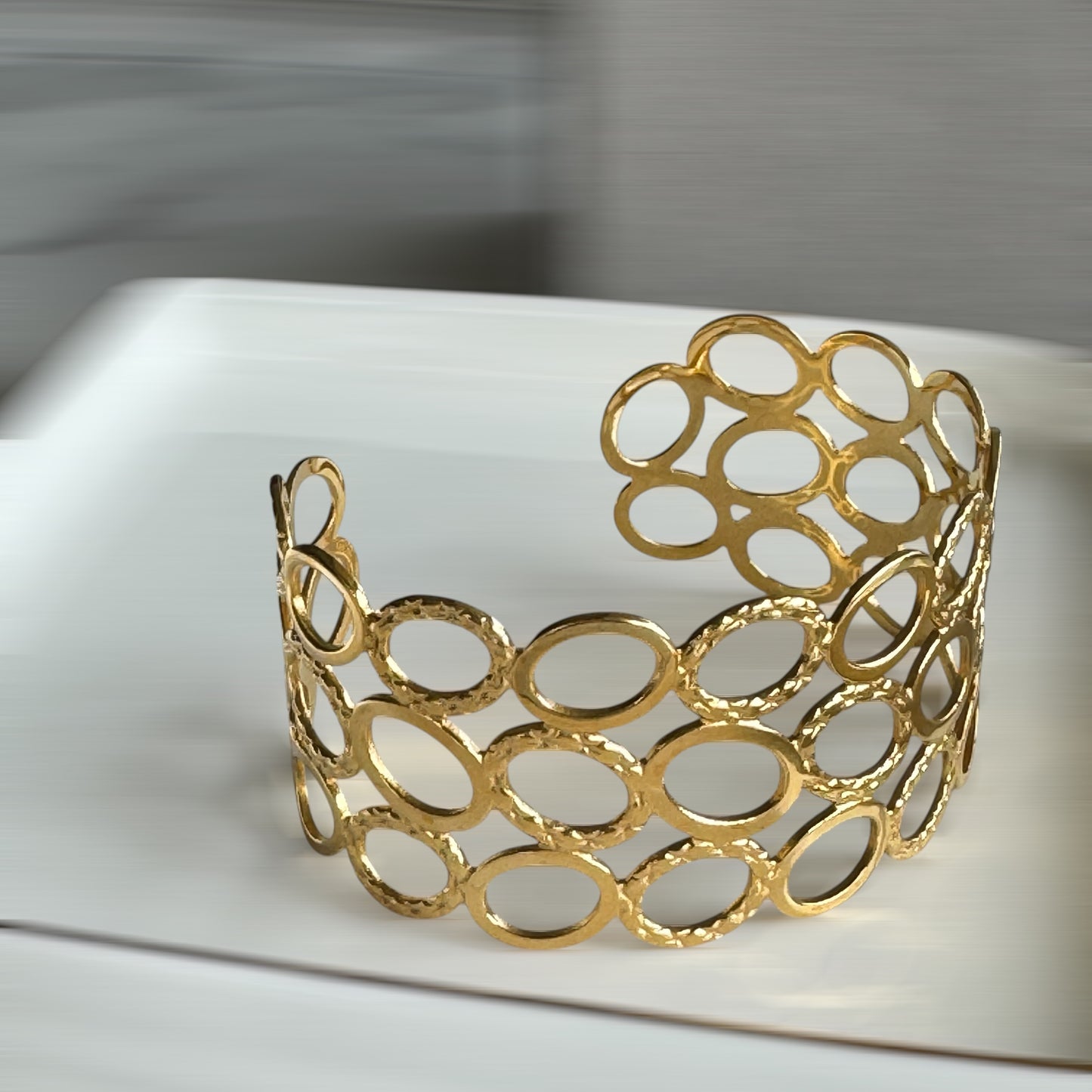 Oval Flow Stainless Bangle｜オーバルフローステンレスバングル　金属アレルギー対応