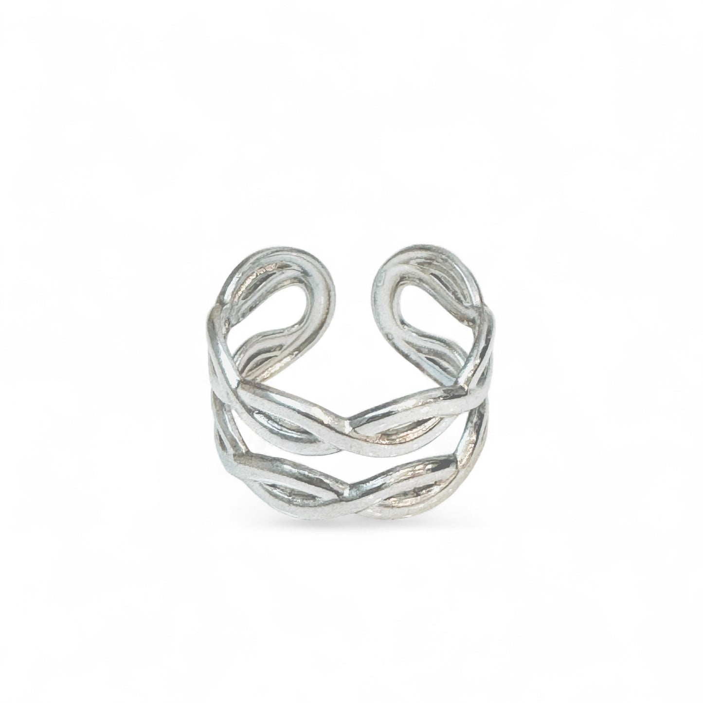 Double Flow Ring  ｜ダブルフローリング / イヤーカフ　2way 　金属アレルギー対応