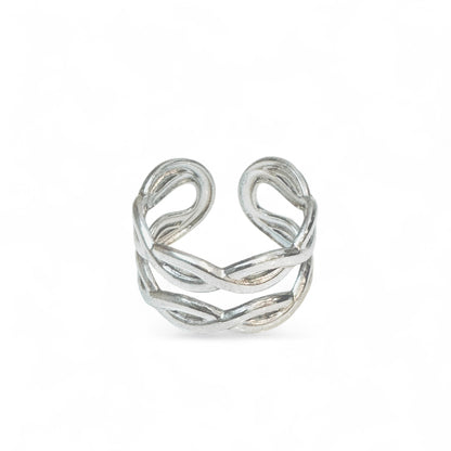 Double Flow Ring  ｜ダブルフローリング / イヤーカフ　2way 　金属アレルギー対応