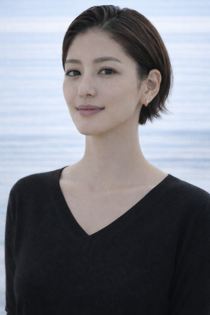 ウォッシャブルシルク 七分袖カットソー（Vネック）