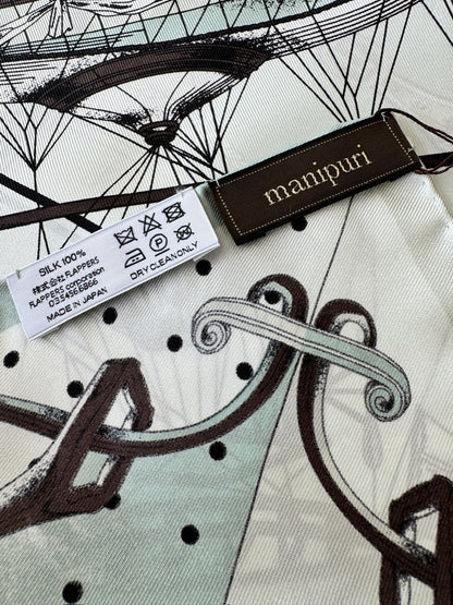 manipuri スカーフ 88×88 ビットバルーン grey