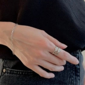 Double Flow Ring 2way ｜ダブルフローリング｜イヤーカフ｜重ね付け