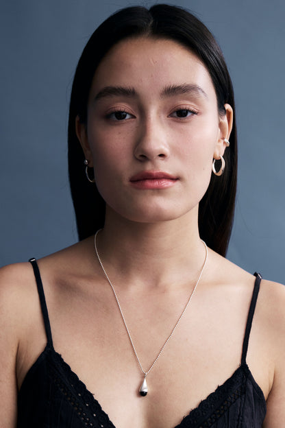 sumuk  ink drop necklace 【short_Black Onyx】