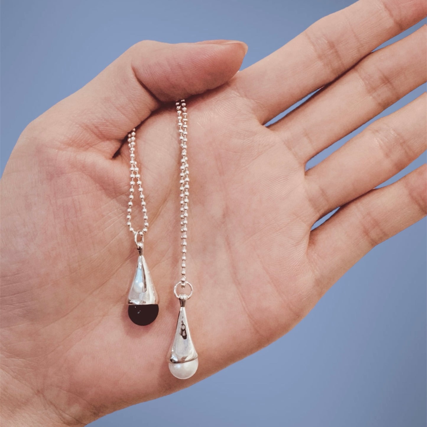 sumuk  ink drop necklace 【short_Black Onyx】