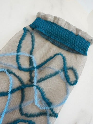 RIFLESSI BLEUE  Atelier St Eustach アトリエサンウスタッシュ ソックス