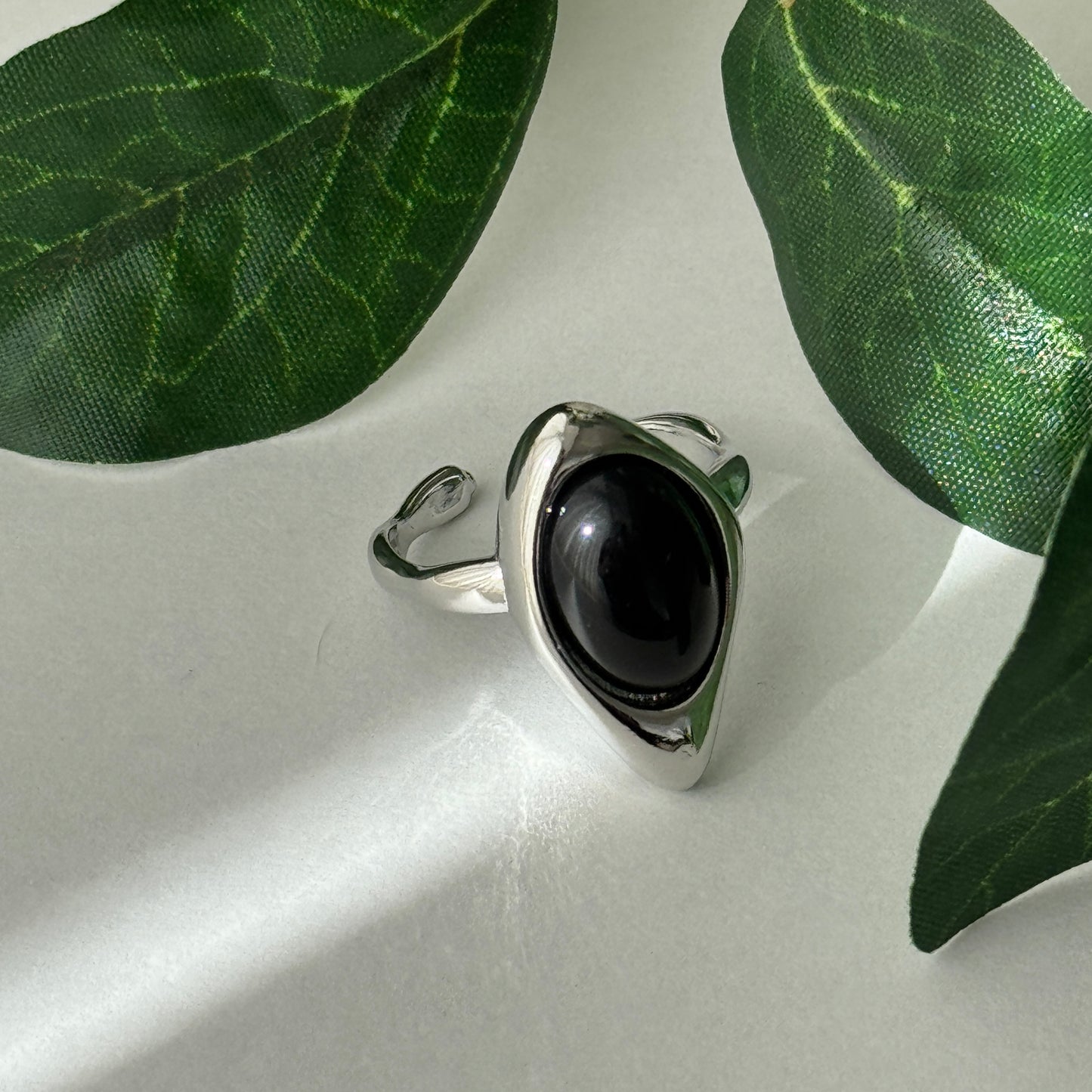 Black Stone  Silver Ring　ブラックストーンシルバーリング