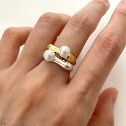 Square Perl Ring　スクエアパールリング